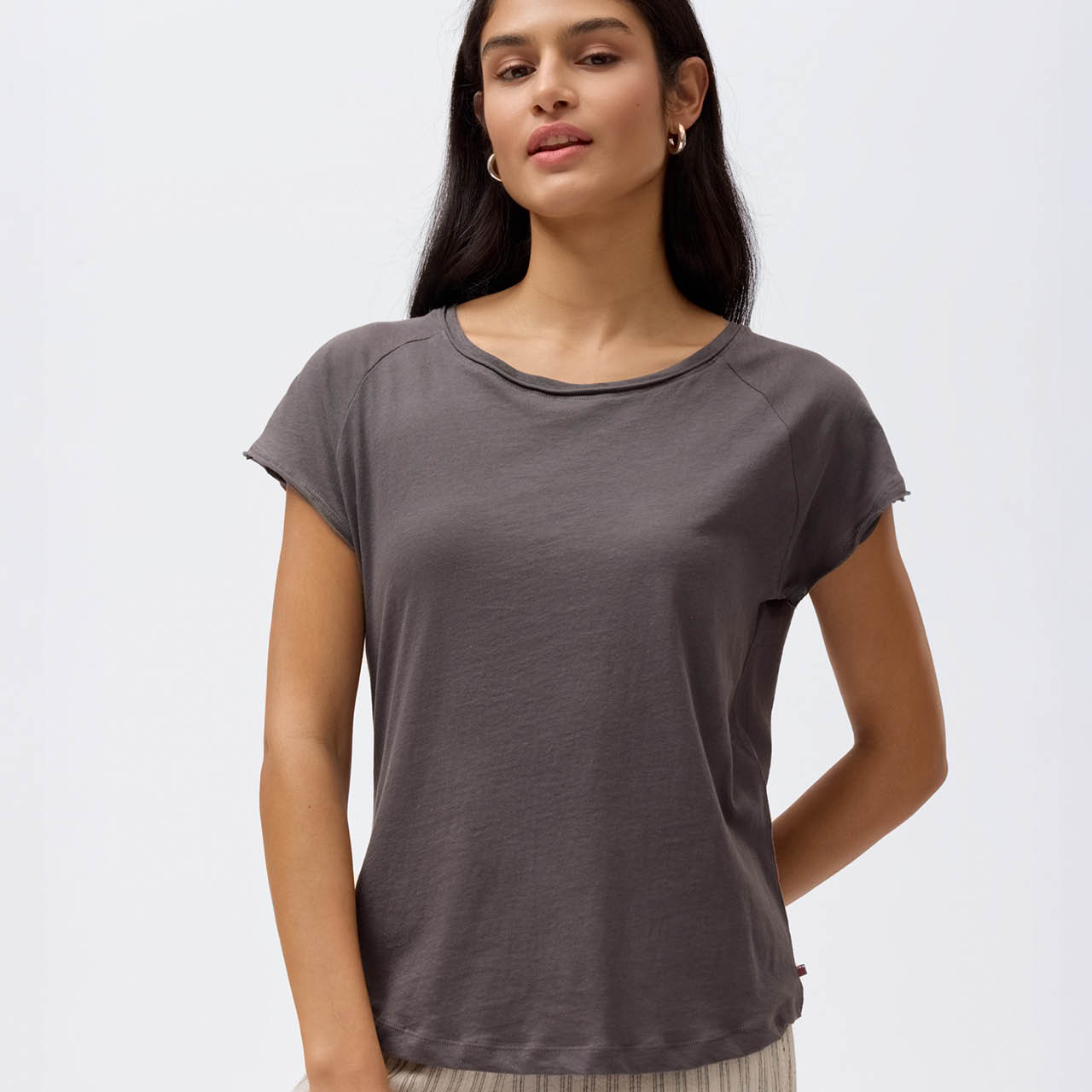 Damen T-Shirt dunkelgrau