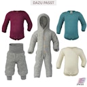 Vorschaubild Wolle Seide Body langarm Druckknöpfe