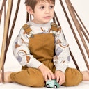 Vorschaubild Robuste Latzhose Twill