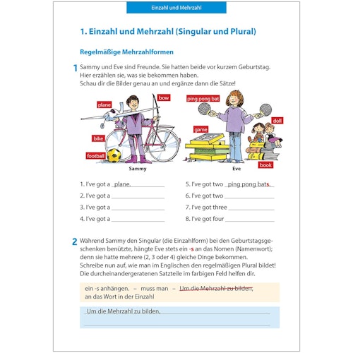 Übungsheft Englisch Wichtige Grammatikbereiche 5. Klasse
