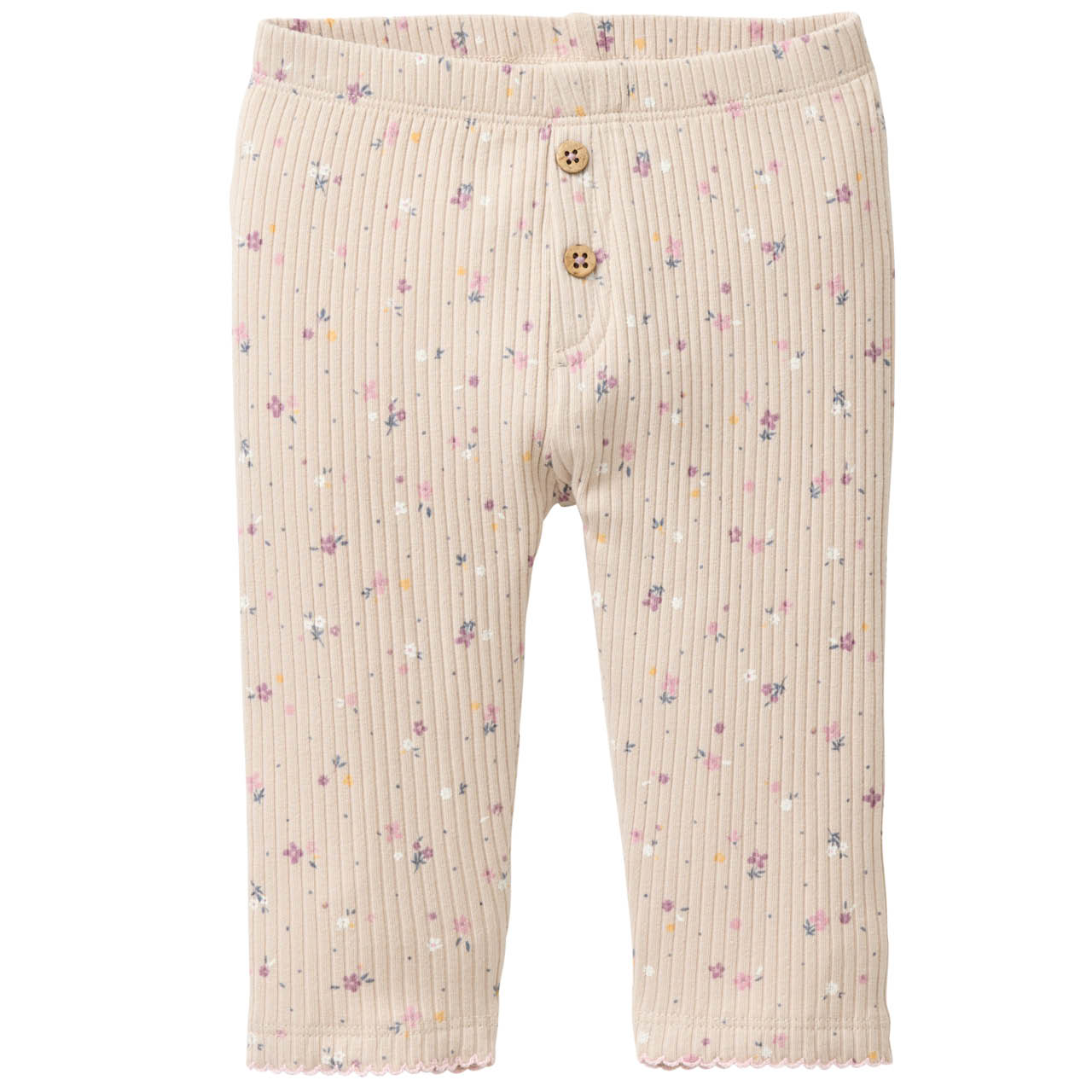 Edle Ripp Leggings Veilchen rosa