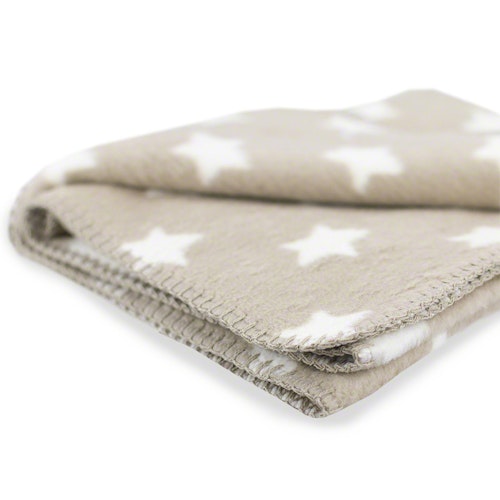 Öko Babydecke Sterne hermelin