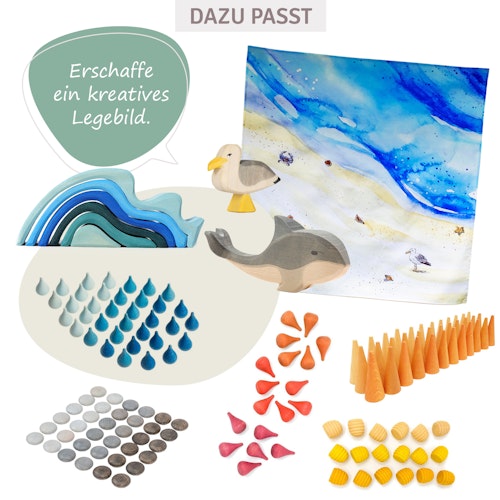 Spieltuch Bio-Baumwolle Strand 100 x 100 cm