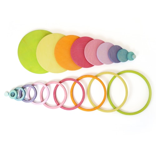 Konzentrische Kreise plus Ringe ab 5 Jahren, 20 Teile