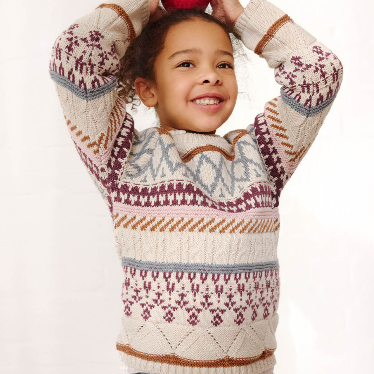 Gemusterter Strickpullover