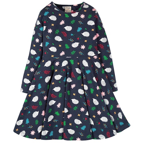 Mädchen Kleid langarm Regenbogen-Optik