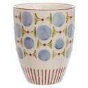Vorschaubild Becher RETROFLORIA Punkte blau 150 ml stapelbar