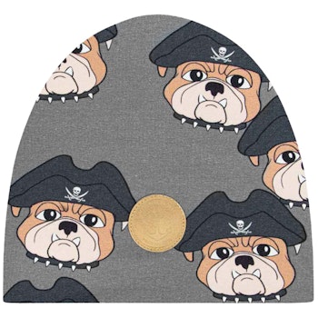 Beanie Piraten Hund dunkelgrau