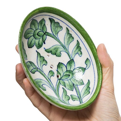 Seifenschale BLUE POTTERY Design POR556 oval aus Keramik