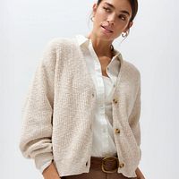 Damen Strickjacke beige