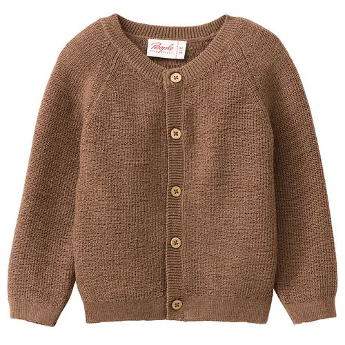 Weiche Strickjacke Knopfleiste braun