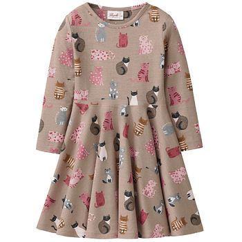 Kleid People Wear Organic langarm Motiv