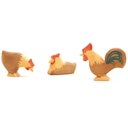 Vorschaubild Huhn braun liegend Holzfigur 3,5 cm hoch