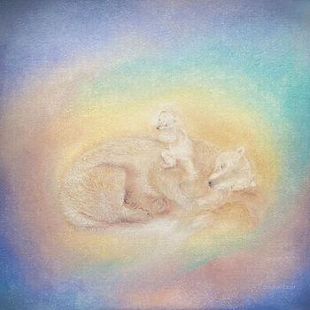 Silhouette Baukje Exler - Eisbärenfamilie