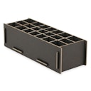 Vorschaubild Stiftebox XL grau – Holz Stiftehalter zum Zusammenstecken