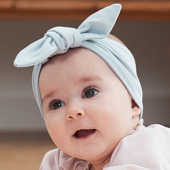 Edles Haarband uni babyblau