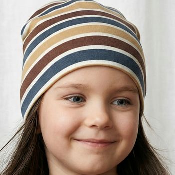 Beanie gefüttert Streifen braun