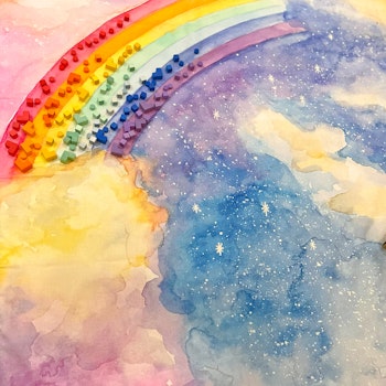 Spieltuch Bio-Baumwolle Magischer Himmel 100 x 100 cm