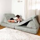 Vorschaubild Funzy Spielsofa 4-teilig Cord Hellgrün