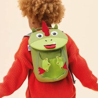 Ergonomischer Rucksack 1-3 Jahre Drache grün