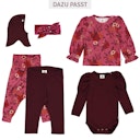 Vorschaubild Edle Krabbelhose Schleife Blumen