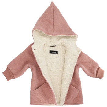 Teddy Zipfeljacke gefüttert in grün
