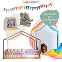Vorschaubild Montessori Bett 90x200 natur – Bodenbett mit Rausfallschutz