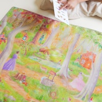 Spieltuch Seide Märchen Suchbild 53 x 74 cm