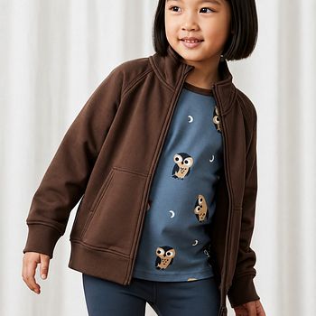 Sweat Kapuzenjacke blau