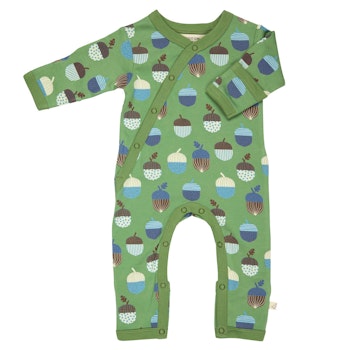 Baby Strampler mit Fußumschlag - Löwe dunkelblau