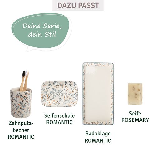 Zahnbürstenhalter ROMANTIC aus Keramik