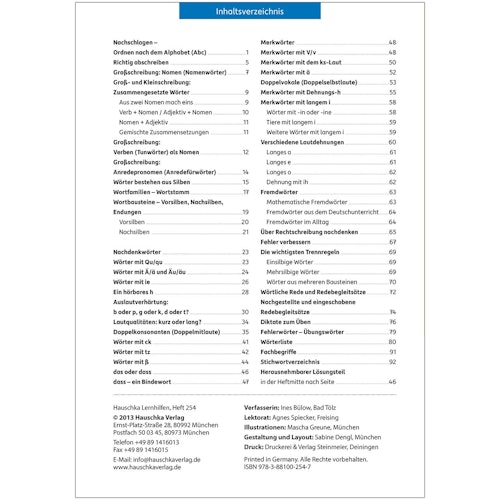 Deutsch Rechtschreibung und Diktate 4. Klasse Übungsheft