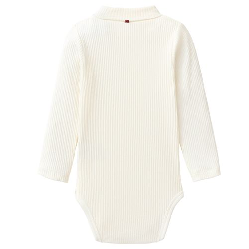 Festicher Langarmbody Rollkragen weiss