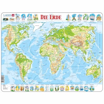 Lernpuzzle Weltkarte für Kinder ab 6 Jahre