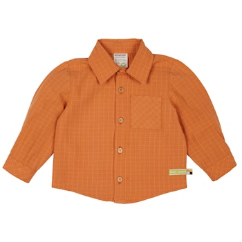 Leichtes Hemd Webstoff orange kariert