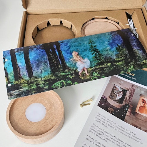 Laterne dimmbar USB Kabel 12x6x10,5 cm mit Bilderfolie