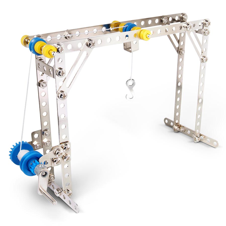Metallbaukasten Kinder 8-15+ Hebebrücke Kran 270-tlg