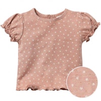 Verspieltes Ripp T-Shirt Blätter