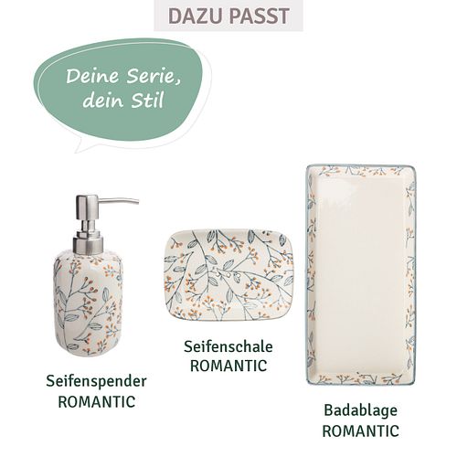 Seifenspender ROMANTIC 300 ml mit Edelstahlpumpaufsatz