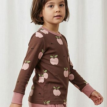 Weiches Langarmshirt Apfel braun