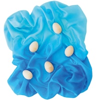 Spieltuch Seide Glockenblumen-blau mittel 89 x 89 cm