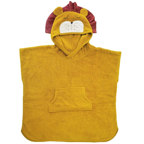 Kinder Badeponcho mit Kapuze Löwe 1-6 J