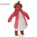 Vorschaubild Nanchen Puppenkleidung Tupfenmäntelchen, 38 cm Stoffpuppe