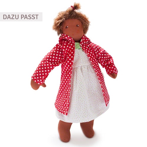 Nanchen Puppenkleidung Tupfenmäntelchen, 38 cm Stoffpuppe