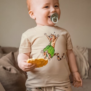 Shirt kurzarm Pettersson und Findus beige