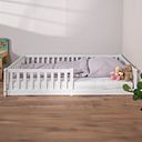 Vorschaubild Montessori Bett 90x200 - Bodenbett mit Rausfallschutz