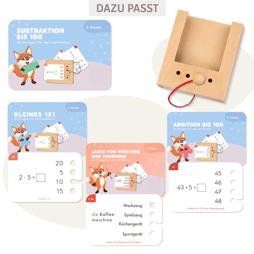 Kartensatz Subtraktion bis 100 2. Klasse (ohne Lochkasten)