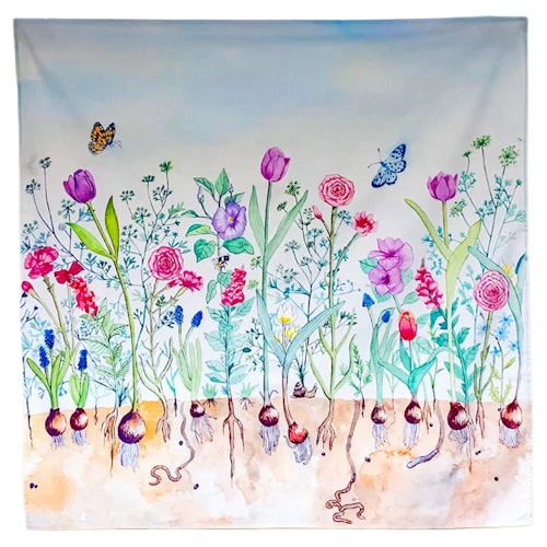 Spieltuch Bio-Baumwolle Blumen 100 x 100 cm
