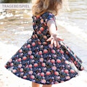 Vorschaubild Flatterkleid kurzarm Blumen