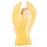 Schutzengel Holz gelb Holzfigur 11 cm